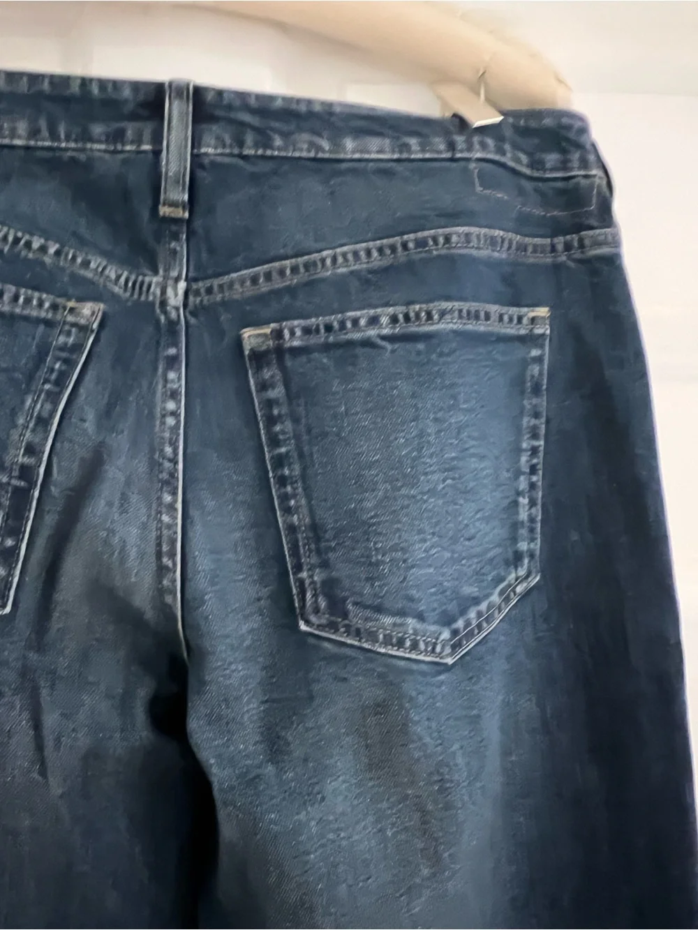 J. Crew Wide Leg Flared Jeans in Dark Blue Denim